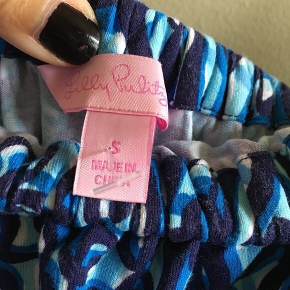 Lilly‎ Pulitzer Flor Navy Oh Buoy Strapless Dress - Picture 3 of 7